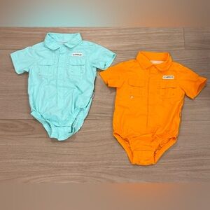 Magellan Outdoors Infant Bodysuit Set in Orange and Teal new w/o tags